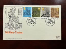 United Kingdom 1976 - 500 Yrs British Printing, William Claxton FDC Stamps Set Philatelic Bureau Edinburgh - 1971-1980 Decimal Issues
