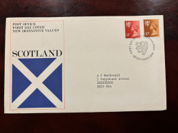 United Kingdom 1976 - Elizabeth II 10, 11p FDC Stamps Set Scotland, Edinburgh - 1971-1980 Decimal Issues
