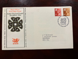 United Kingdom 1976 - Elizabeth II 10, 11p FDC Stamps Set Wales, Dydd Cyhoeddiad Cyntaf - 1971-1980 Decimal Issues