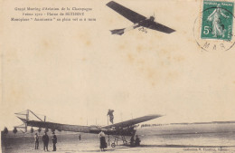 Grand Meeting D'Aviation De La Champagne - Reims 1910 - Plaine De Betheny - Monoplan "Antoinette" En Plein Vol........ - Meetings