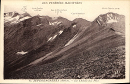 CPA Les Pyrenees Illustrees Superbagneres La Chaine Des Pics - Lourdes
