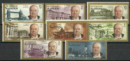 Ajman 1966 Mi 85-92B MNH  (ZS10 AJN85-92B) - Bridges