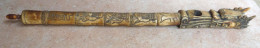 Ancienne Pipe à Opium Asiatique - Sculptée  En Os - Altri & Non Classificati