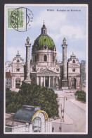 Postcard, Austria Vienna, Karlsplatz Mit Karlskirche - Kirchen