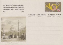 1949 Postkarte ** Zum: 177/009, Schiffspost, 100 Jahre Eidgenössische Post - Ganzsachen