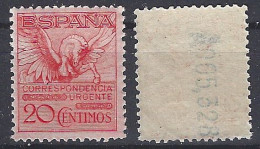 España 0454 ** Pegaso. 1929. Dent 13 X 12 3/4. Numero De Control Al Dorso. Centraje De Lujo - Ongebruikt