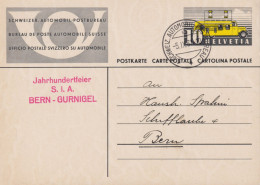 1937 Postkarte  Zum:144, Schweizer Automobil-Postbureau  ( Jahrhundertfeier S.I.A. BERN_GURNIGEL) - Ganzsachen