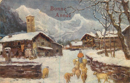 BONNE ANNEE - ILLUSTRATION PAYSAGE - Neujahr
