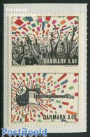 Denmark 2013 Rock Music 2v (from Booklet, Different Perf.), Mint NH, Performance Art - Music - Musical Instruments - P.. - Unused Stamps