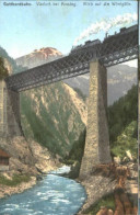 Gotthardbahn Bei Amsteg Ungelaufen Ca. 1920 - Altri & Non Classificati