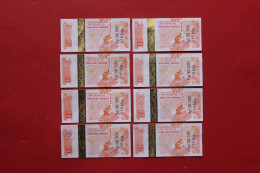 2022, Lot Of 8pcs Indonesia Hologram Tobacco Tax Revenue Stamps#2. Used - Labels