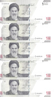 IRAN 10000 RIELS ND2021 UNC P 161 ( 5 Billets ) - Iran