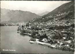 Locarno TI Locarno Bei Minisio Fliegeraufnahme Ungelaufen Ca. 1965 - Altri & Non Classificati