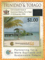 Trinidad And Tobago Government Meeting 2009 $1 Pigeon Point Overprint Surcharged Michel 1071 Yvert 1062 SG 1252 - Trinidad & Tobago (1962-...)