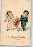 39527134 - Matrosenanzug Blumen - Geburtstag