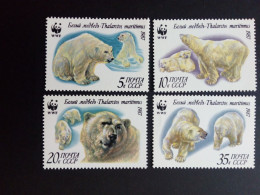SOWJETUNION MI-NR. 5694-5697 POSTFRISCH(MINT) WELTWEITER NATURSCHUTZ EISBÄR 1987 WWF - Ungebraucht