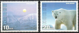 Norway 1996 MiNr. 1202 - 1203, 9.00 € Norwegen FAUNA Polar Bear (Ursus Maritimus), Spitsbergen  2v MNH** - Bears