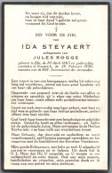 Bidprentje Eke - Steyaert Ida (1865-1950) - Devotion Images