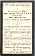 Bidprentje Ekeren - Huyskens Jan Frans (1869-1928) - Devotion Images