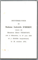 Bidprentje Ellezelles - D'Herdt Gabrielle (1905-1972) - Devotion Images