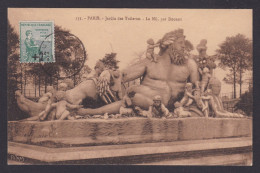 FRANCE, Postcard RPPC, Paris, Tuileries Garden, The Nile - Parks, Gärten