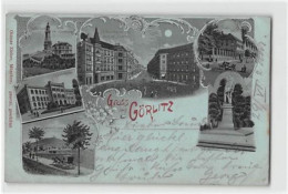 39127374 - Mondschein Lithographie Goerlitz Mit Tivoli Und Staendehaus Gelaufen. Ecken Mit Albumabdruecken, Leichter St - Görlitz