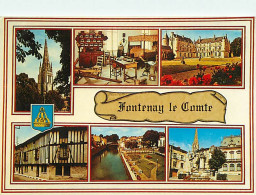 85 - Fontenay Le Comte - Multivues - Blasons - Flamme Postale De Fontenay Le Comte - CPM - Voir Scans Recto-Verso - Fontenay Le Comte