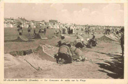 85 - Saint Jean De Monts - La Plage - Le Concours Da Sable - Animée - Scènes De Plage - Enfants - Correspondance - CPA - - Saint Jean De Monts