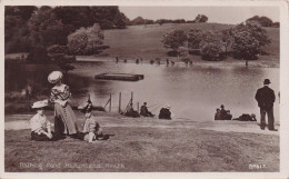 Bathing Pond Fishing Hampstead Heath Posh Fashion Rare RPC Postcard - Altri & Non Classificati