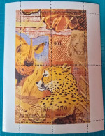 4 BOGEN / BLOCKMARKEN / LÖWE / NASHORN / GEPARD - Blocks & Kleinbögen