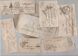 Vieux Courriers 1842 à 1857 - Lot De 10 - Manuscripts