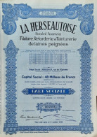La Herseautoise - Filature, Retorderie Et Teinturerie De Laines Peignées - 1949 - Herseaux - Textile