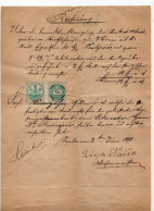 1898. HUNGARY,SERBIA,SEMLIN,ZEMUN,RECEIPT,5 AND 2 KR. REVENUE STAMPS - Autres & Non Classés