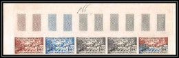 93032c Cote Française Des Somalis PA N°30 Centenaire Obock 1962 Essai Proof Non Dentelé Imperf ** MNH Bande De 5 - Ongebruikt