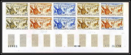 93030c Cote Française Des Somalis PA N°26 Gazelle Faune Animals Essai Color Proof Non Dentelé Imperf ** MNH Bloc De 10 - Sonstige & Ohne Zuordnung