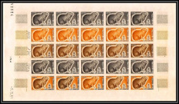 93028 Cote Française Des Somalis N°306 Daman Animals Mammals Essai Color Proof Non Dentelé Imperf ** MNH Feuille Sheet - Nager