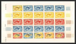 93022 Cote Française Des Somalis N°307 Grosse Carangue Poissons Fish Essai Proof Non Dentelé Imperf ** MNH Feuille Sheet - Ongebruikt