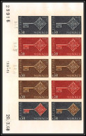 94210c MONACO N°749 EUROPA 1969 Essai Proof Non Dentelé ** MNH Imperf Bloc 10 Coin Daté - Neufs
