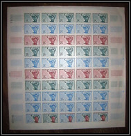 93913 Dahomey N°184 Jeune Fille Young Woman 1963 Essai Proof Non Dentelé Imperf ** MNH Feuille Sheet De 50 Timbres - Benin - Dahomey (1960-...)