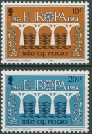 Isle Of Man 1984 Europa CEPT Post-und Fernmeldewesen Brücken 261/62 Postfrisch - Man (Insel)