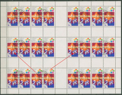 DDR MH-Bogen 1973 Weltfestpiele Plattenfehler MHB 17 A I Gestempelt - Markenheftchen