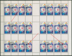DDR MH-Bogen 1973 Weltfestpiele Mit 3 Plattenfehlern MHB 16 D I Gestempelt - Markenheftchen
