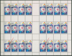 DDR MH-Bogen 1973 Weltfestpiele Mit 5 Plattenfehlern MHB 16 A II Gestempelt - Markenheftchen