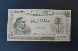 LIBYE 10 PIASTRES 1952 - Libya