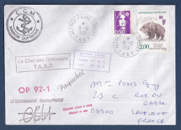 France - Lettre - YT N° 2721 - Marion Dufresne - Paquebot - Signé Charles Protat - Alfred Faure - 1991 - Briefe U. Dokumente