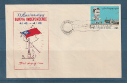 Myanmar - Birmanie - Burma - YT N° 109 - FDC Premier Jour 20ème Anniversaire De L'indépendance - Independence Day - 1968 - Myanmar (Burma 1948-...)