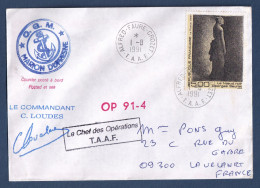 France - Lettre - YT N° 2693 - Marion Dufresne - Paquebot - Signé C Loudes - OP 91-4 - Alfred Faure - 1991 - Briefe U. Dokumente