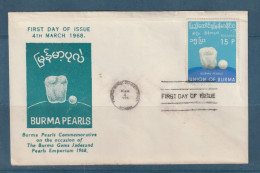 Myanmar - Birmanie - Burma - YT N° 110 - FDC Premier Jour Perles Fines - Gems Jades Pearls - 1968 - Myanmar (Burma 1948-...)