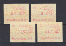 Hongkong FRAMA-ATM 1988 Drache Mi.-Nr. 3 Aut-Nr. 01 Satz 4 Werte ** - Sonstige & Ohne Zuordnung