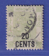 Hongkong 1891 Queen Victoria Aufdruck 20 C  Mi.-Nr. 48 II Gestempelt - Sonstige & Ohne Zuordnung